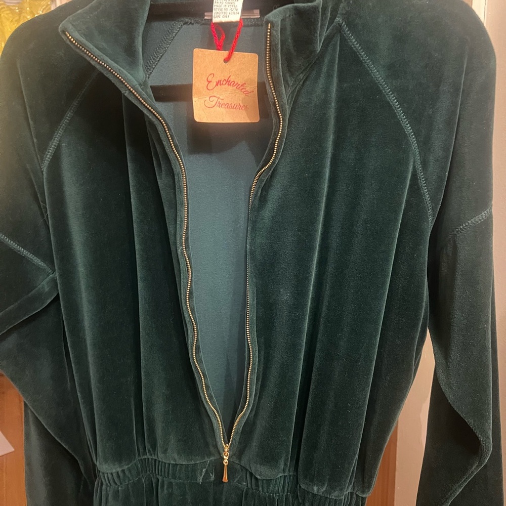 Velvet Green Jumpsuit